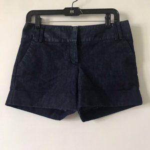 Express cuffed dark denim shorts